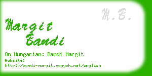 margit bandi business card